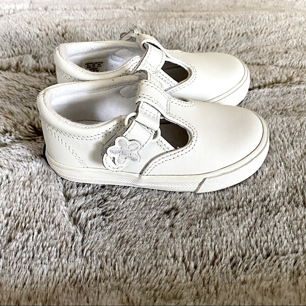 Daphne T-strap Leather Keds, Size 5.5